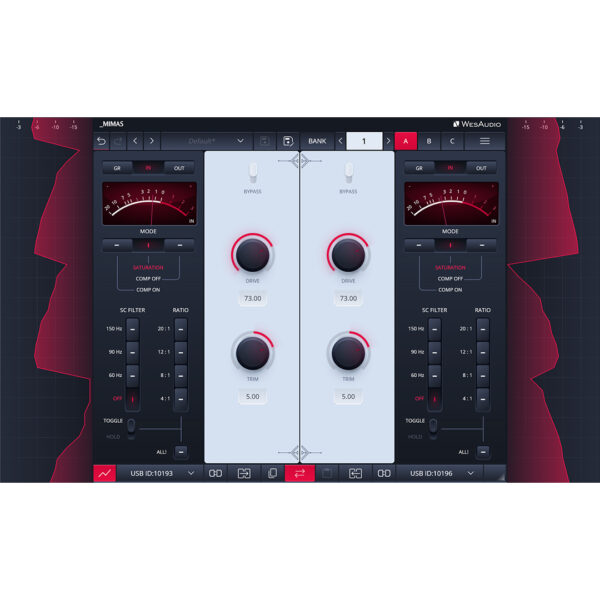 WesAudio _MIMAS Gemini Fully Analog Stereo FET Compressor - Stereo Pair ...