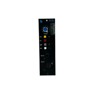 Preowned API 512c 500 Series Mic Preamp with blue gain knob, LED VU meter, colored buttons, and dual input ports.