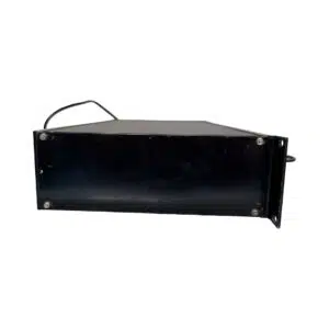 Pair of black rackmount DBX 161 compressors with metal front panels, four screws, rear power cords; serials 4601/3668.