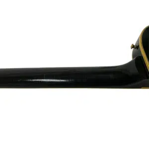 Gibson Custom 1957 Les Paul Reissue SN 71228, black with gold trim, fine scratches, glossy finish; white background.