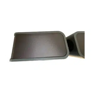 Kii THREE Dark Grey speakers (pair, SN 3002/3003), preowned, rounded edges, remote included; white background.