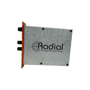 Radial Engineering EXTC 500 Series Reamp, preowned, silver metallic, three black knobs, orange end panel, rackmount module.