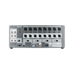 Cranborne Audio 500ADAT rackmount, rear panel with labeled XLR, TRS, RCA, ADAT, word clock ports; white background.