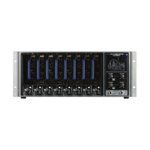 Cranborne 500ADAT rackmount audio unit with sliders, knobs, buttons, switches, and I/O jacks in a metal case.