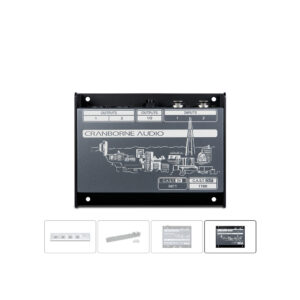 Cranborne Audio C.A.S.T. Intro Bundle: gray rack panel, white labels, city skyline graphic, multiple I/O ports, 4 thumbnails.