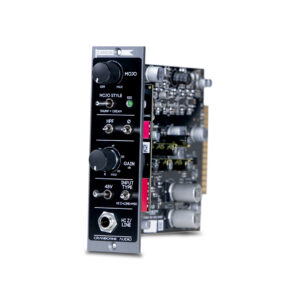 Cranborne Audio Camden 500 black and silver preamp module with knobs, switches, and visible internals for pro studio setups.
