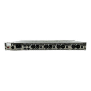 API 3124+ audio rack, preowned, rear view: XLR/1/4” ports, power input, labeled channels; white background.