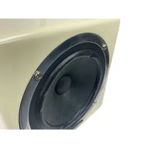 Avantone MixCube Passive Pair, SN P07796/P07797; black cones, cream square enclosures with silver trim, preowned.