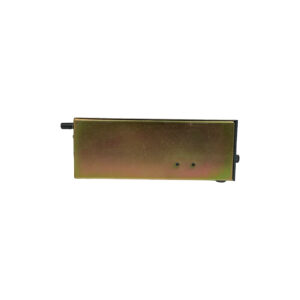 Preowned Chandler Limited Mixer with PSU (SN 000 055), gold rectangular metal rackmount, black knob, isolated on white.