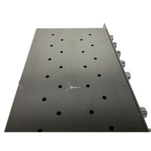 Preowned GML 8200 EQ, SN E3936, black rackmount panel with scratches, dials on right; white background.