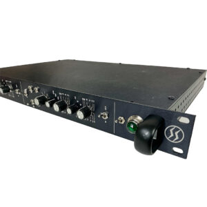 Preowned Spectrasonics Channel Strip Pair (SN PO639), black 1U rackmount units with knobs, switches, power light, and handle.