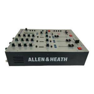 Allen & Heath XONE 32 mixer (SN X32/120X 115469), black, rackmount, with knobs, sliders; “ALLEN & HEATH” on front panel.