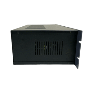 Dangerous Liaison SN 1099 preowned black rackmount unit, side view with vents and right handle, on white background.