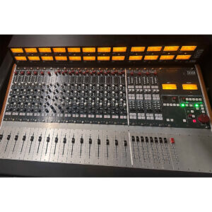 Rupert Neve 5088 Console (SN 0251) preowned, rackmount with faders, knobs, buttons, and yellow VU meters.