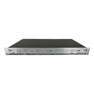 Apogee Rosetta 800 SN R86039 rackmount audio converter, silver/black, buttons, ports, LEDs on front panel; preowned.