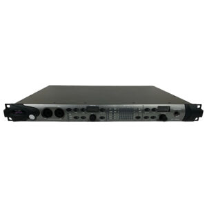 Avid HD Omni SN BLDCN62000198N: silver rackmount audio interface with knobs, buttons, I/O ports, and LEDs.