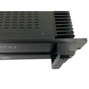 Preowned Bryston 7B SST Pro black amplifier, vented top, large side fins, rackmount form, SN 7BSST-000920.