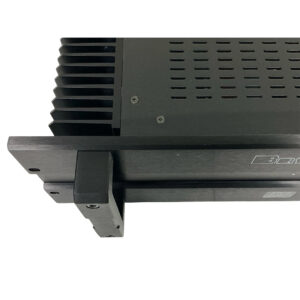 Bryston 7B SST Pro amplifier, preowned, vented metal rackmount casing, black finish, SN 7BSST-000920 on white background.