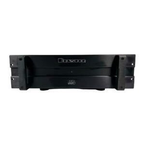 Bryston 7B SST Pro audio amplifier, black rackmount with side handles, logo and model label, white background.