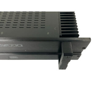 Bryston 7B SST Pro amp (SN 7BSST-000923), preowned, rackmount, black finish, vents, heat sink fins, front panel brackets.