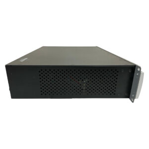 Preowned Digidesign 003 black rackmount chassis, SN APB07281488C, with vented front panel, angled on white background.