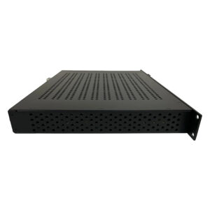 Universal Audio Apollo 8 Quad in black rackmount enclosure, preowned, with vented front and top; white background.