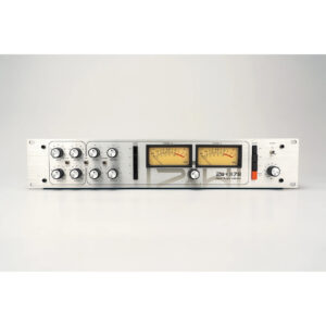 Z&H Designs 1178 Stereo Peak Limiter: silver rackmount, black/silver knobs, yellow VU meters, and labeled switches.