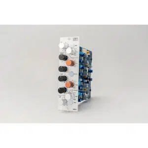 Z&H Designs V250 parametric EQ in white, features knobs and buttons; compact, professional audio processing unit.