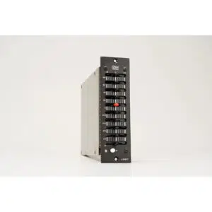 Z&H Designs VSEQ black graphic EQ module with vertical sliders, one red-capped, upright on white background.