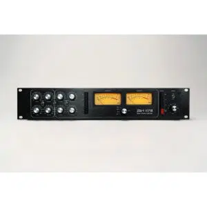 Z&H Designs 2A+ 1178 stereo rackmount black audio compressor with knobs, VU meters, and labeled controls.