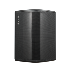 PSI Audio AVAA C20 black hexagonal device with mesh front, white label, on Arctic White background.