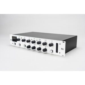 Z&H Designs VCA Compressor rack unit, black/white, with knobs, switches, display; shown on plain white background.